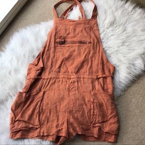 Free people linen overalls